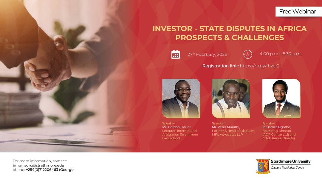 Strathmore Dispute Resolution Centre tweet media
