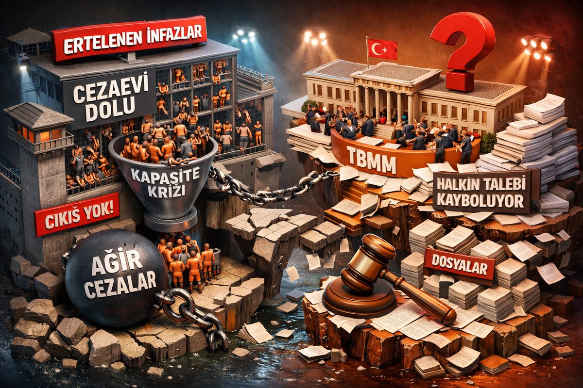 <a href="/abakingurlek/">Akın Gürlek</a> Sayın <a href="/abakingurlek/">Akın Gürlek</a> 
Kapasite sınırı aşılmışken infaz ertelemesiyle rahatlama beklemek zor; TBMM en ağır cezaları uyguluyor, sistem puzzle ve halkın talebi yine dosya arasında.
#AkınGürlek
#HSKBAŞKANI
#Adaletbakanı
#AdaletBakanlığı