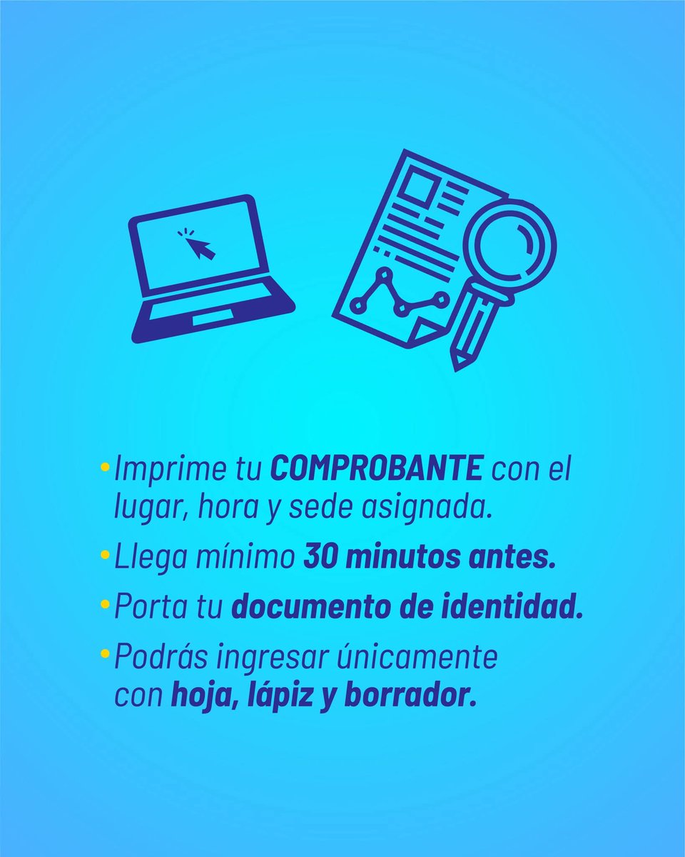 csnm_oficial's tweet photo. 📢 Ingresa en 👉 https://t.co/g5LbZ4WTHW y verifica la fecha, hora y lugar asignados. 

Recuerda imprimir el COMPROBANTE. https://t.co/zCCH9kJqpA