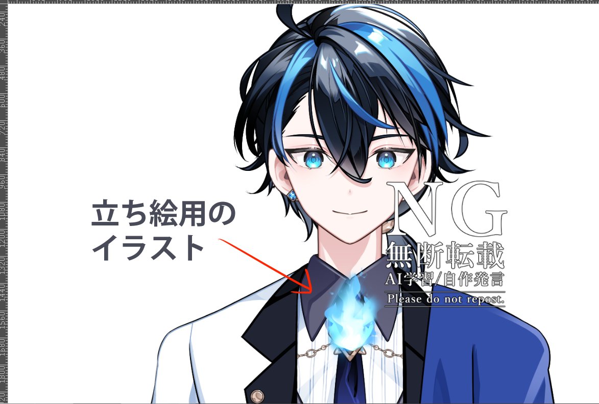 立ち絵状態とモデリング用データの違いでいうと、 わざわざ立ち絵状態