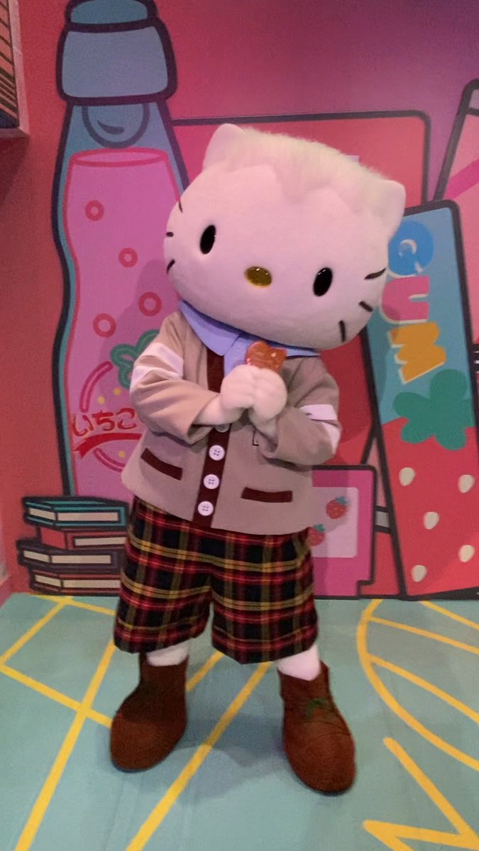 今日はダニエルくんにチョコあげてきたのとキティちゃんに最前で見るん