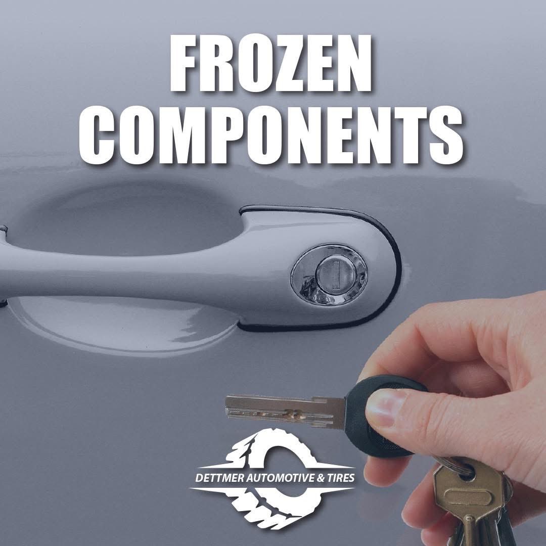 FROZEN COMPONENTS

🥶 Door locks, seals, and windshield wipers can freeze. Use silicone-based lubricant on seals and flip up wiper blades when parked.

👉 Visit dettmertires.com to book your service today!

#Guelph #GuelphTires #GuelphAutoRepair #DettmerTire