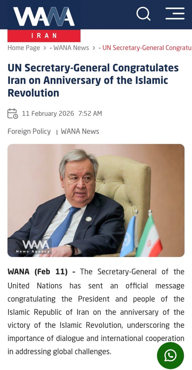 saeedkhalilirad's tweet photo. @antonioguterres Congratulates regime in Iran on anniversary of revolution!
How dare you congradulate murderous regime who murdered 40,000+ protesters in Iran in 2 days&amp; still executing detainees!
The blood is on your hands too for colluding with #IranHolocaust
#IranMassacre https://t.co/s85pmrUa3E