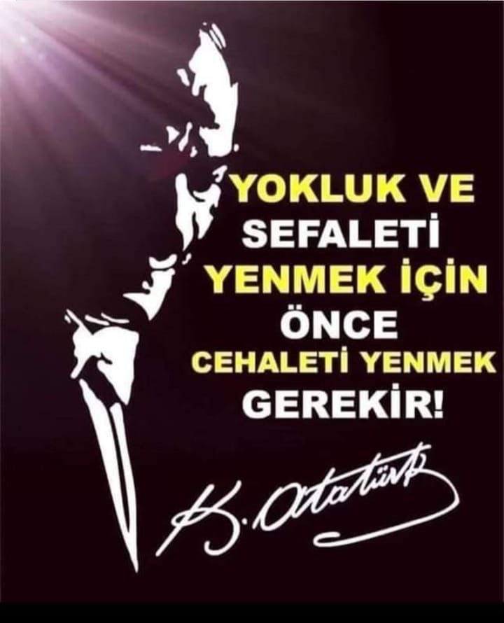 ,,,
#İlelebetizindez
#PusulamızAtatürk
,,,
Ne Mutlu Türküm Diyene 
Gazi Mustafa Kemal Atatürk