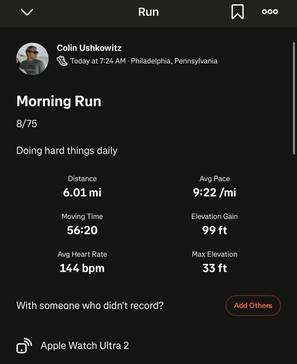 colinushkowitz's tweet image. Day 8 of #75Hard

5AM wake up. Thank God.
Hydrate. Caffeinate.
Deep work. Read.
6 mile run.

Ready to buy more houses directly from sellers in NJ &amp;amp; PA today.

Let’s go.