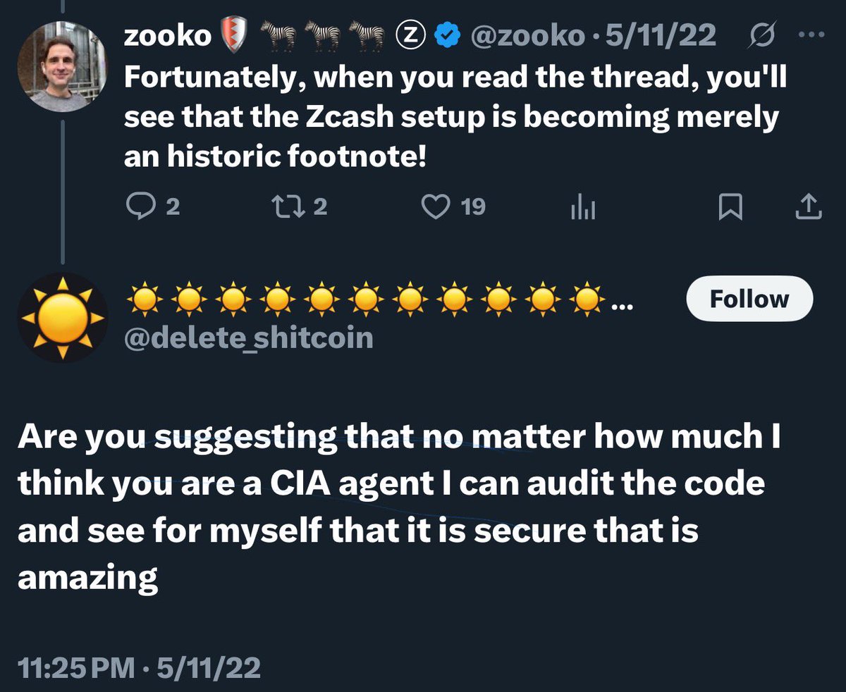 TraderDune's tweet photo. Remember when Nikolai called Zooko an intelligence agent then mysteriously passed away months later ? 

Days before the FTX cover up. 

I didn’t forget unlike the rest of CX. https://t.co/3HuTUwBKYi