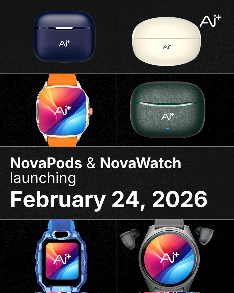 Geetika000's tweet photo. NovaPods 🎧 &amp; NovaWatch ⌚
🗓 Launching 24 February 2026
🛒 Available exclusively on Flipkart
Are you ready to upgrade your tech game? 🔥

#NovaPods #NovaWatch #LaunchDay #Flipkart #TechDrop https://t.co/rSyDLA17s7