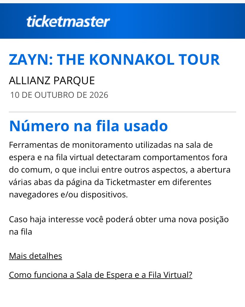 Isso aqui não existe, <a href="/Ticketmaster/">Ticketmaster</a> . Vai pro cacete, porra. Eu já tava fechando a compra e vcs vem com essa? Site lixo! Ainda quer cobrar taxa pra uma merda dessas??????