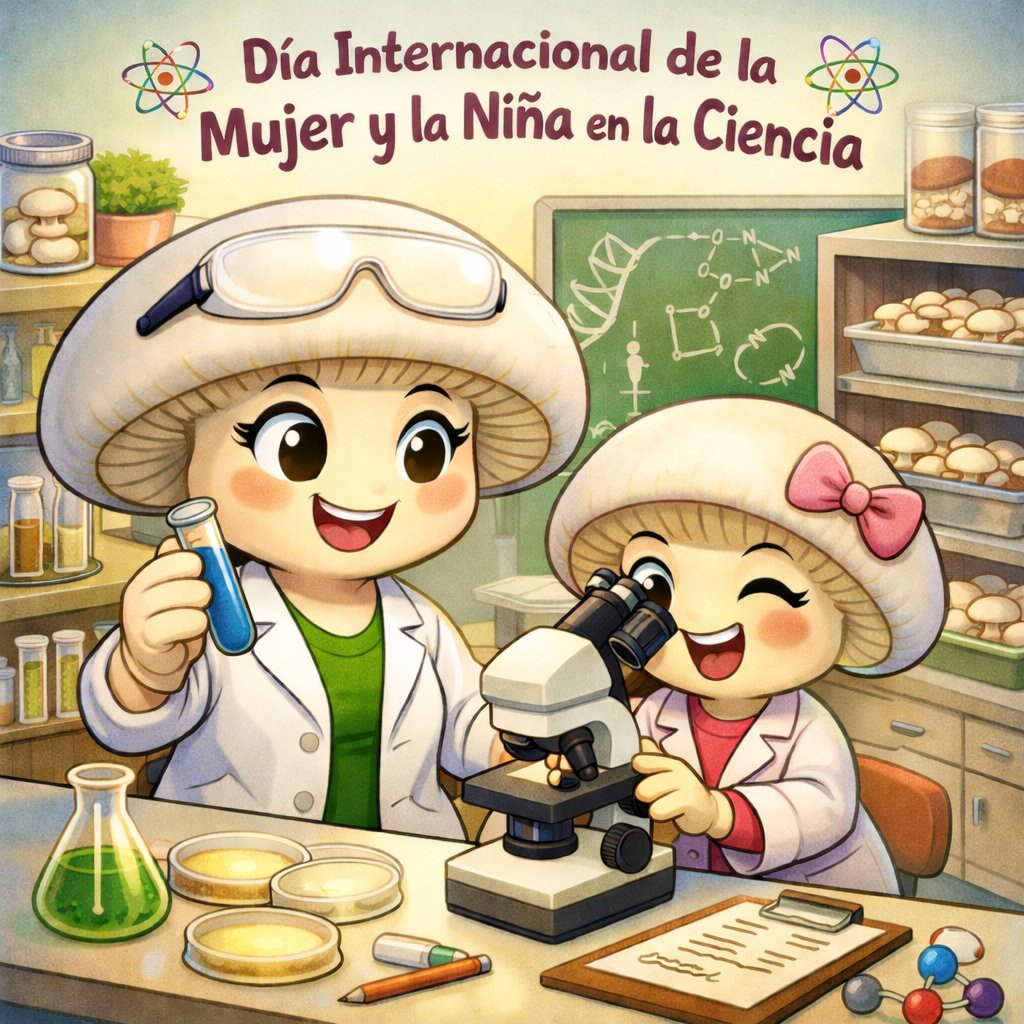 Hoy celebramos el #DíaInternacionalDeLaMujerYLaNiñaEnLaCiencia fomentando vocaciones científicas desde la infancia. Porque el futuro de la investigación también se cultiva en igualdad 🍄🔬♀️