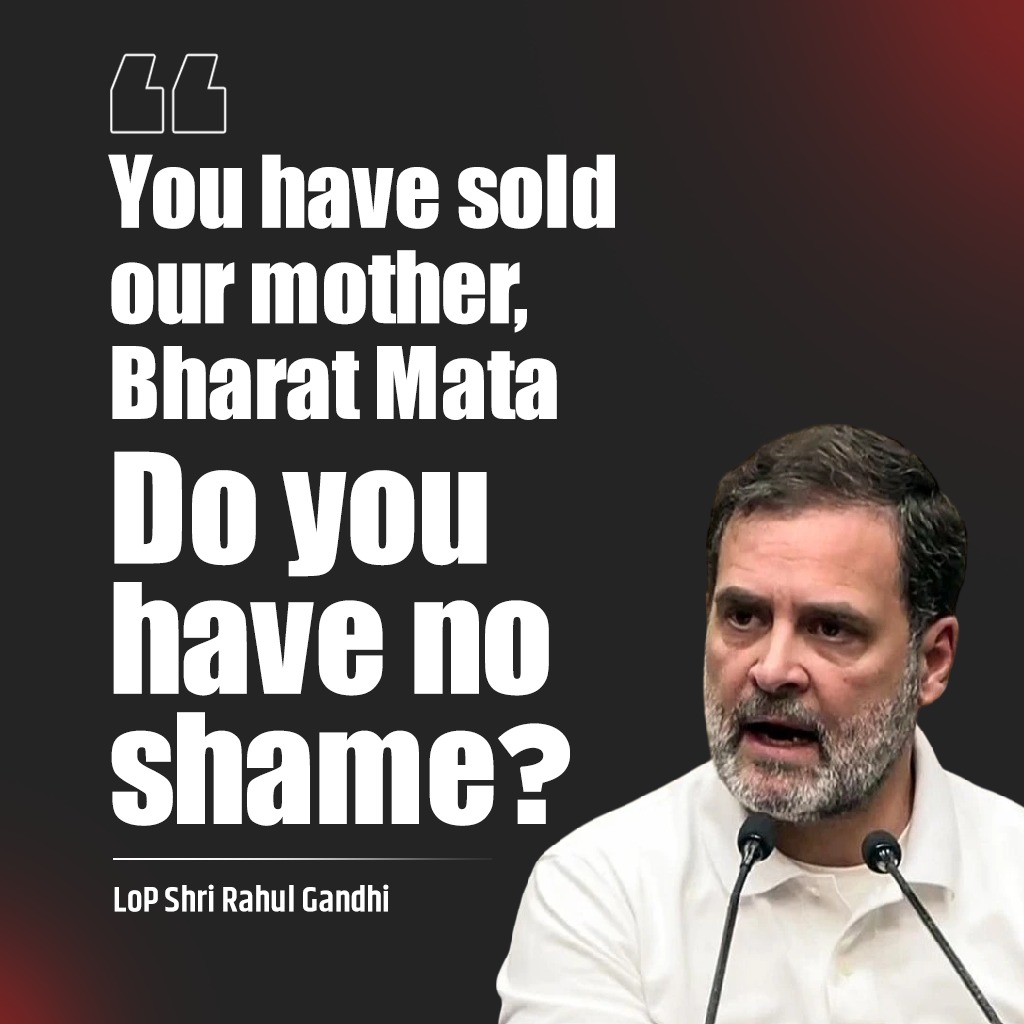 The Modi govt has sold our Bharat Mata.

Unforgivable!!!