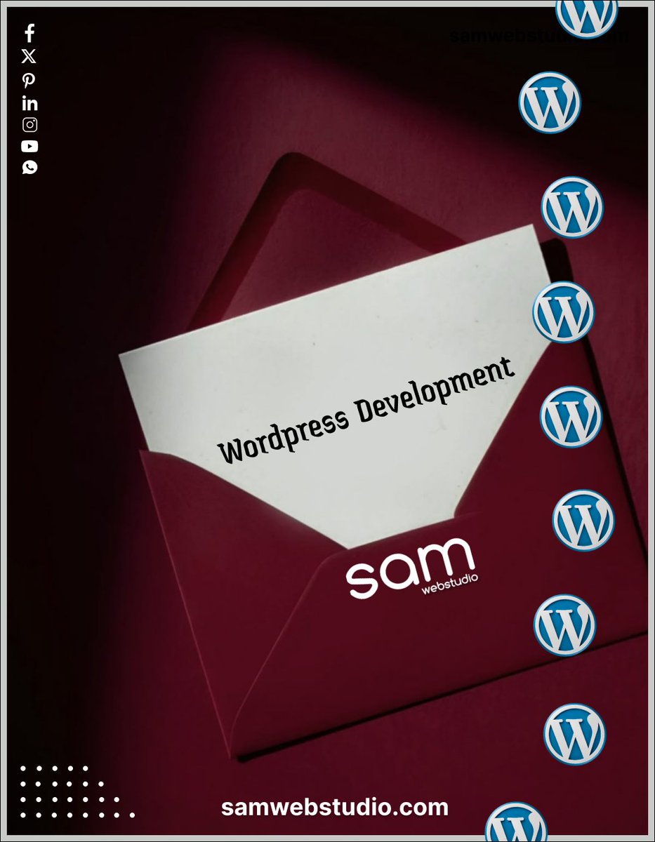samwebstudio's tweet photo. Create a powerful, SEO-ready WordPress website with SAM Web Studio. We design fast, secure, and fully responsive websites that help your business grow online. π
.
πhttps://t.co/3TsBk7qA4q
βοΈ+91 9968353570
.
#wordpressbenefits #wordpresswebsite #wordpresscms #seo #wordpress https://t.co/SYLhjlodkT