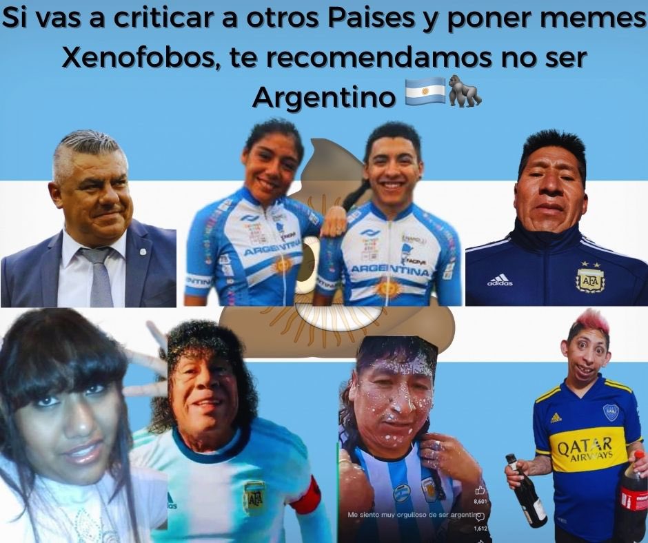 Los argentinos son muy graciosos porque vienen aquí a España creyéndose noruegos y luego el 80% lucen asi