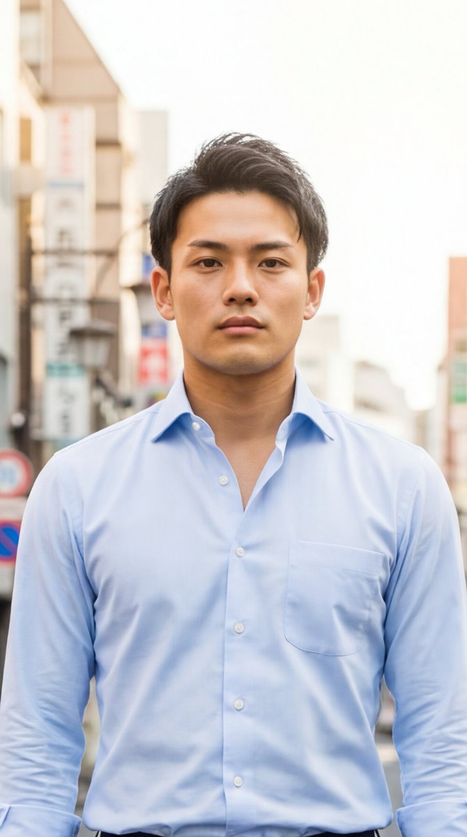 不動産屋さんシリーズ。 
物件紹介前に、田中がおじいちゃんとお父さんの
若いころの写真を持ってきました。
昭和→平成→令和　時代は変わってきた。
※時代設定が無理があるかもしれません…
 【#FOOTHOUSE田中陸】 
 #AIart #足元男子 #MensSocks #イケメン図鑑