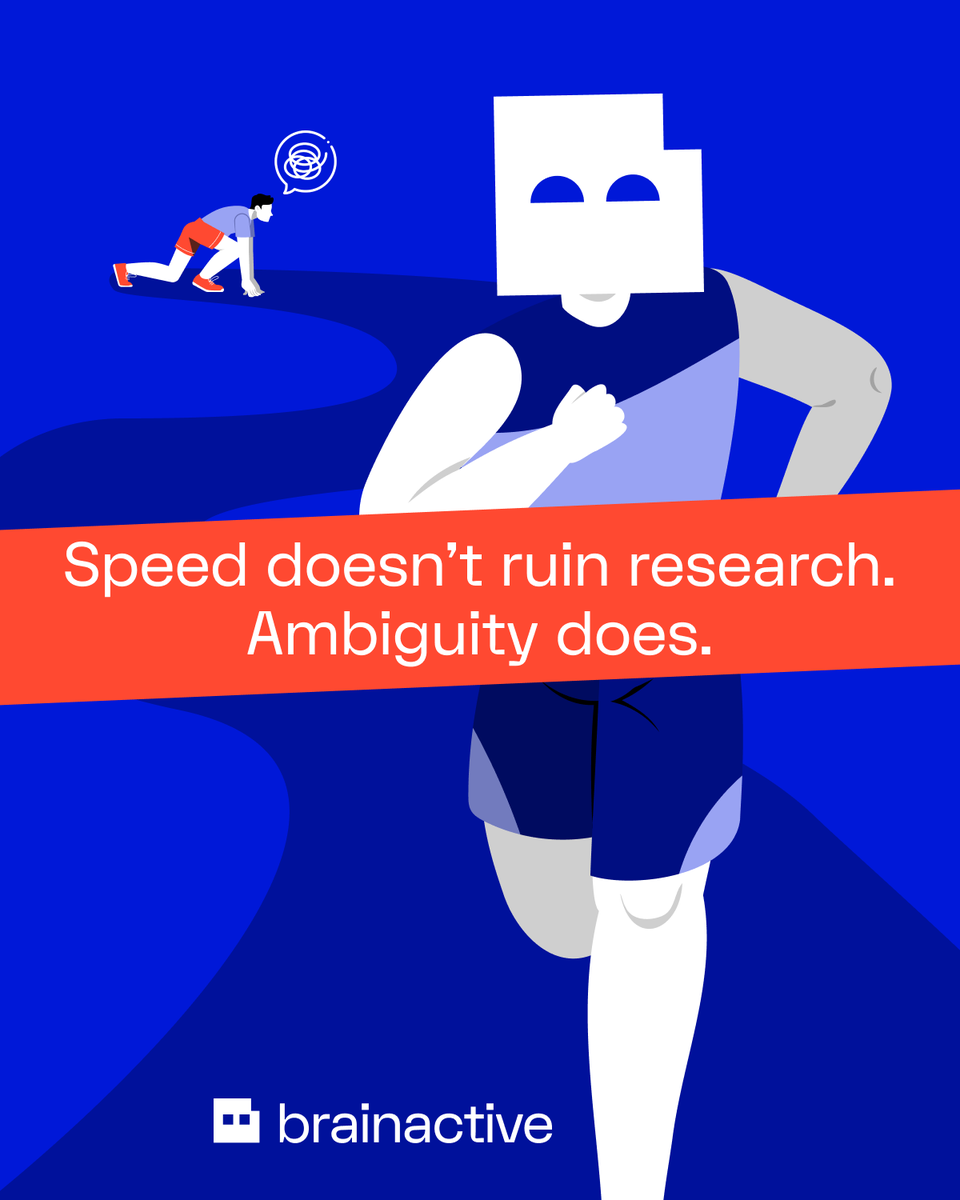 brainactiveai's tweet photo. Speed doesn’t ruin research.
Lack of direction does.

Fast research works when teams are clear on:
➜ who owns the decision
➜ what criteria matter
➜ what “enough data” looks like

Without that, even long studies turn into noise.
#MarketResearch #Brainactive https://t.co/VXOmI90RwL