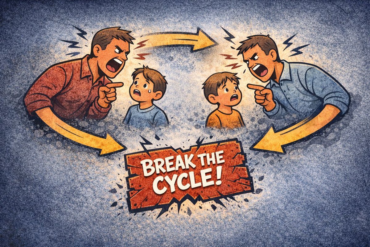 FamilyBrainHQ's tweet photo. The toxic cycle ends with us. Choosing calm over old patterns isn’t just “being nicer." It’s literally rewiring generational neural pathways. 

Every pause instead of a snap. Every repair instead of withdrawal. That’s a different brain blueprint for our kids. 

It’s hard work. It’s uncomfortable. It doesn't have to be perfect.  But it’s the best legacy we can give.

What cycle are you intentionally breaking as a parent? 💪
