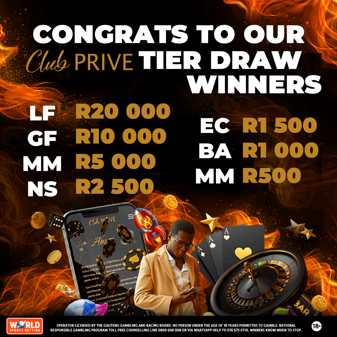 WorldSportsBet's tweet photo. 🥂 A huge congratulations to last month’s Club Privé winners!
Where loyalty truly pays off 💎
Exclusive rewards. Premium perks. Next-level winning.
#ClubPrive #WSBVIP #BetWithTheBest https://t.co/KcpThNqIPW