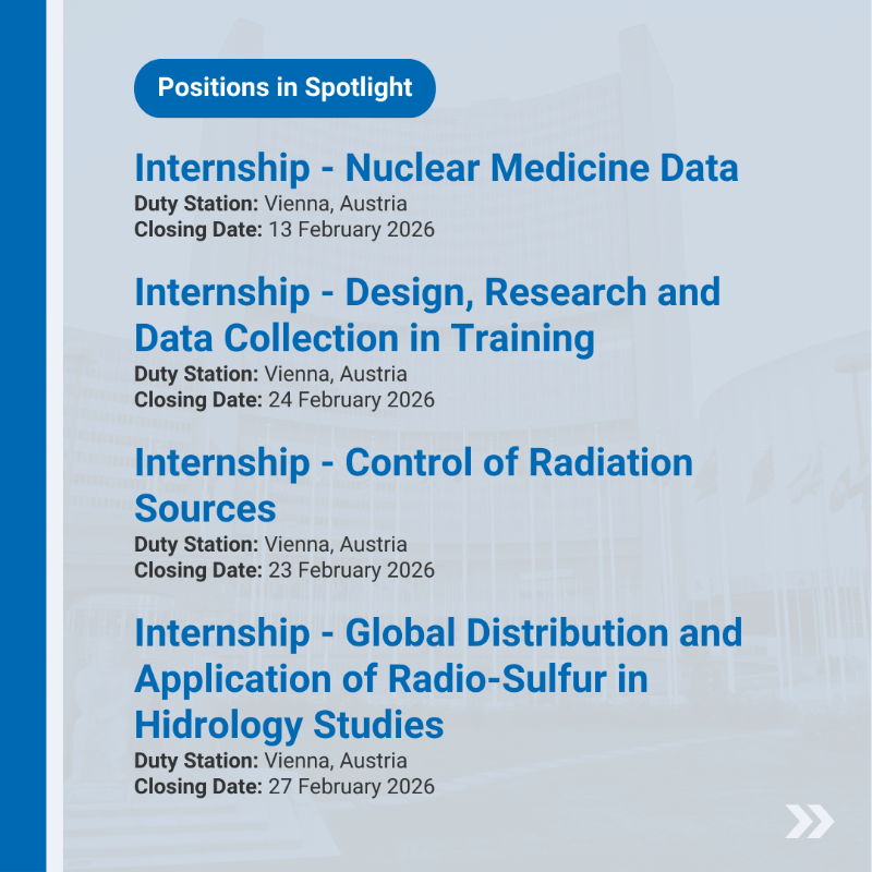 iaeaorg's tweet photo. 📢 We are hiring for many positions at the IAEA! Check all positions that are closing soon and apply before the closing date 👇