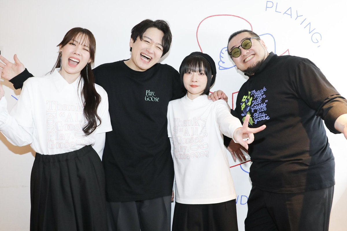 「Thank you For “All Gooses” 2026」

ツアーファイナル！最高の夜になりました。
本当にありがとうございました！

そして…追加公演が決定しました！
Play.Goose"その先へ"進んでいきます。
ぜひまた会いましょう。

4/24(金) 横浜Bronth .LIVE（神奈川）
livepocket.jp/e/pg2026_nextc…

#PlayGoose