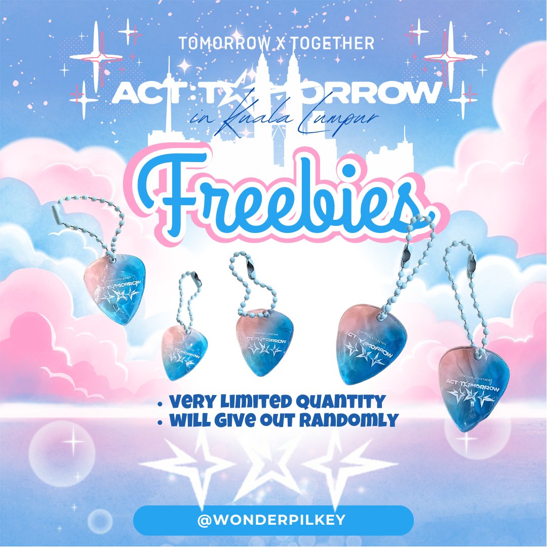 wonderpilkey's tweet photo. 🎁 Freebies for 
#TXTinKL #TXTinMY #ACT_TOMORROW_in_KL

🗓 Date: 14/2/2026 (Sat)
📍 Venue: Axiata Arena

💎 Will give out randomly
💎 Only 25pcs (very limited)
💎 No reserve. Selected trades only https://t.co/HmyS58CzrP