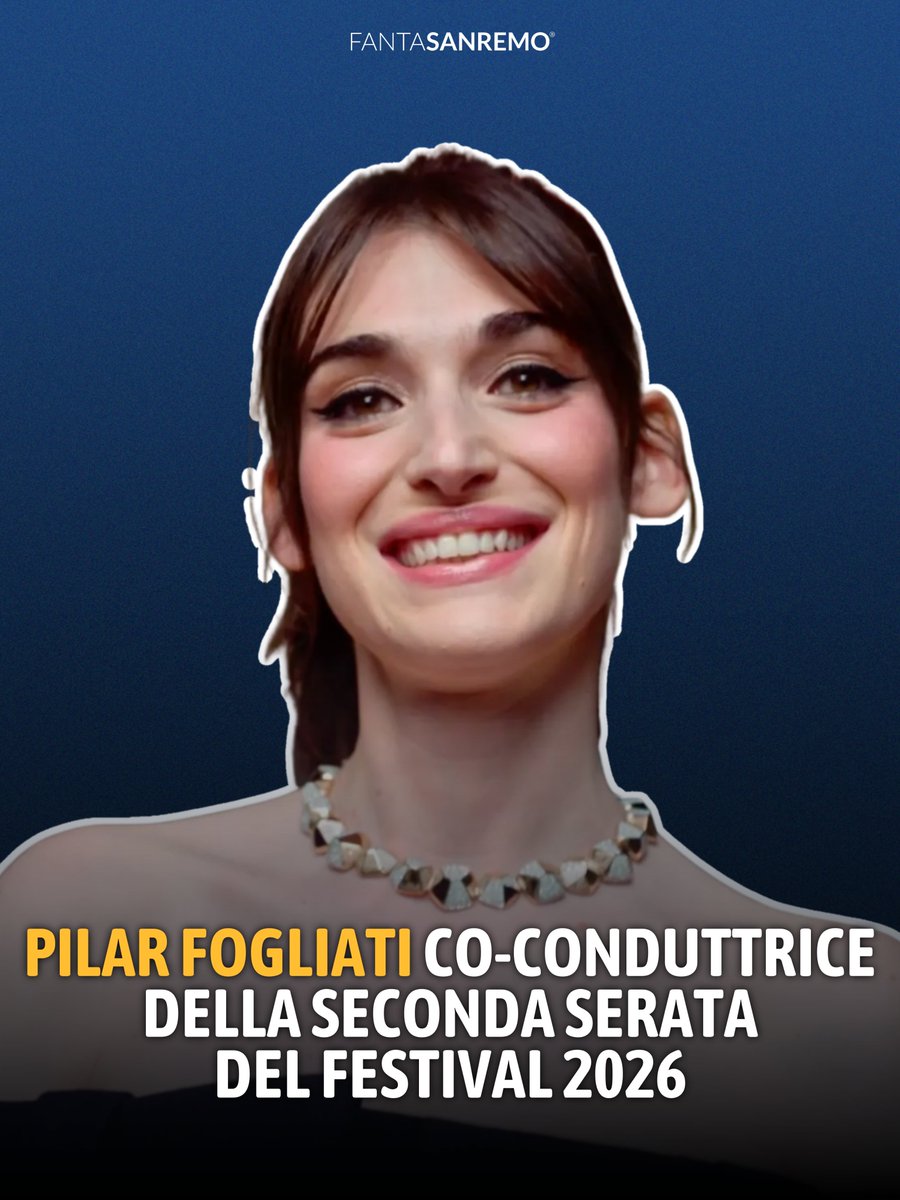 FantaSanremo's tweet image. 🚨 Breaking News 🚨

Carlo Conti ha annunciato in una telefonata con Fiorello a “La Pennicanza” che Pilar Fogliati sarà la co-conduttrice della seconda serata!

#pilarfogliati #carloconti #fantasanremo #sanremo2026