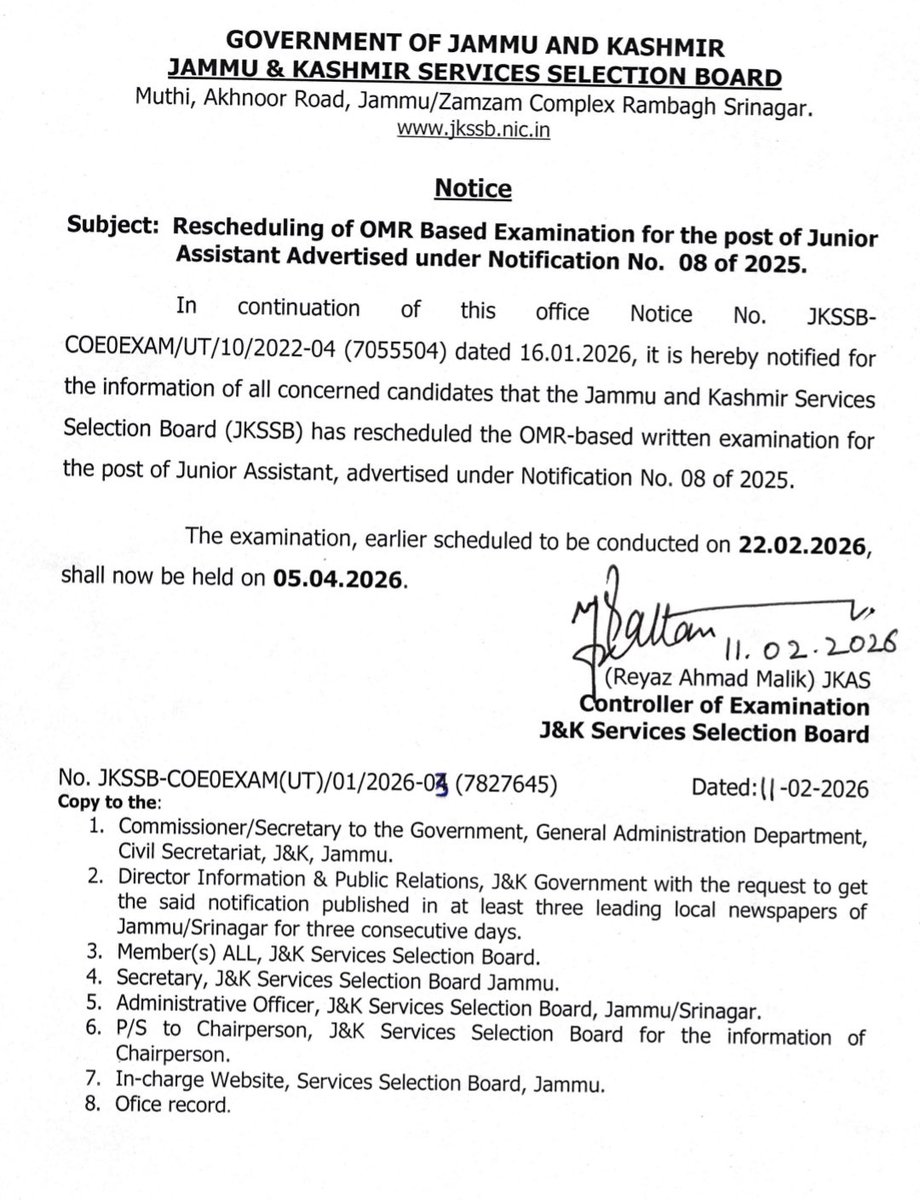 This is absolutely pathetic. Students have been preparing for years, sacrificing time, money &amp; mental peace. 
Every time the exam date comes near, it gets postponed. 
Please <a href="/jkssbofficial/">JKSSB Official</a> Stop playing with the future of hardworking unemployed youth. 😭 <a href="/JKNC_/">JKNC</a>  <a href="/OmarAbdullah/">Omar Abdullah</a>