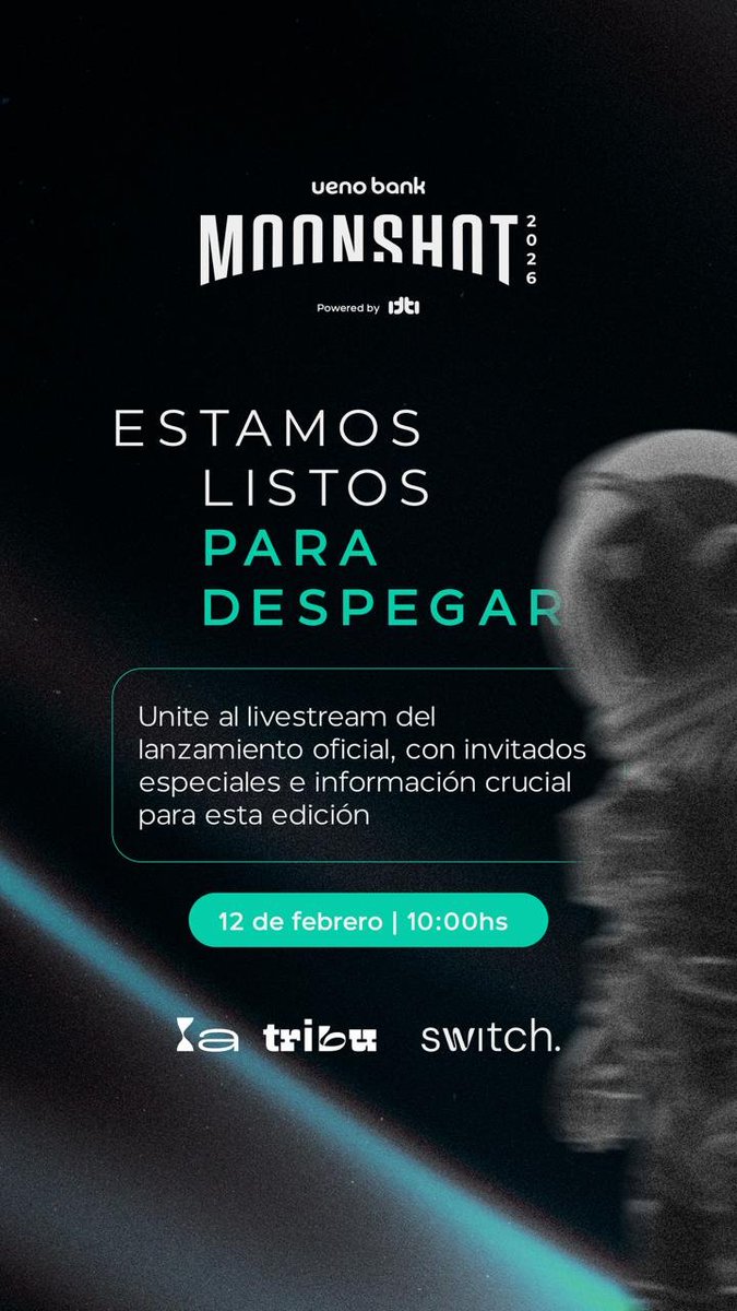 ¿Listo para el despegue? 🚀

Si buscás escalar tu negocio con innovación y tecnología, Moonshot 2026 es tu plataforma de impulso. ¡No te pierdas el lanzamiento oficial vía livestream!

📌 Mañana 12/02 | 10:00 hs 🔗 En vivo aquí: youtube.com/@latribu_lt?si…
 🇵🇾✨