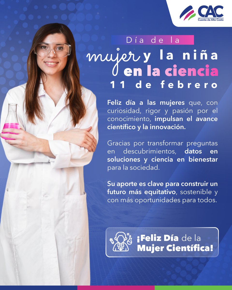 En este #DíaDeLaMujerYLaNiñaEnLaCiencia, destacamos el trabajo de las profesionales que desde la investigación y el análisis de datos en la #CuentaDeAltoCosto, trabajan por el bienestar de los pacientes en Colombia.
¡Por más niñas liderando la innovación científica! 🚀