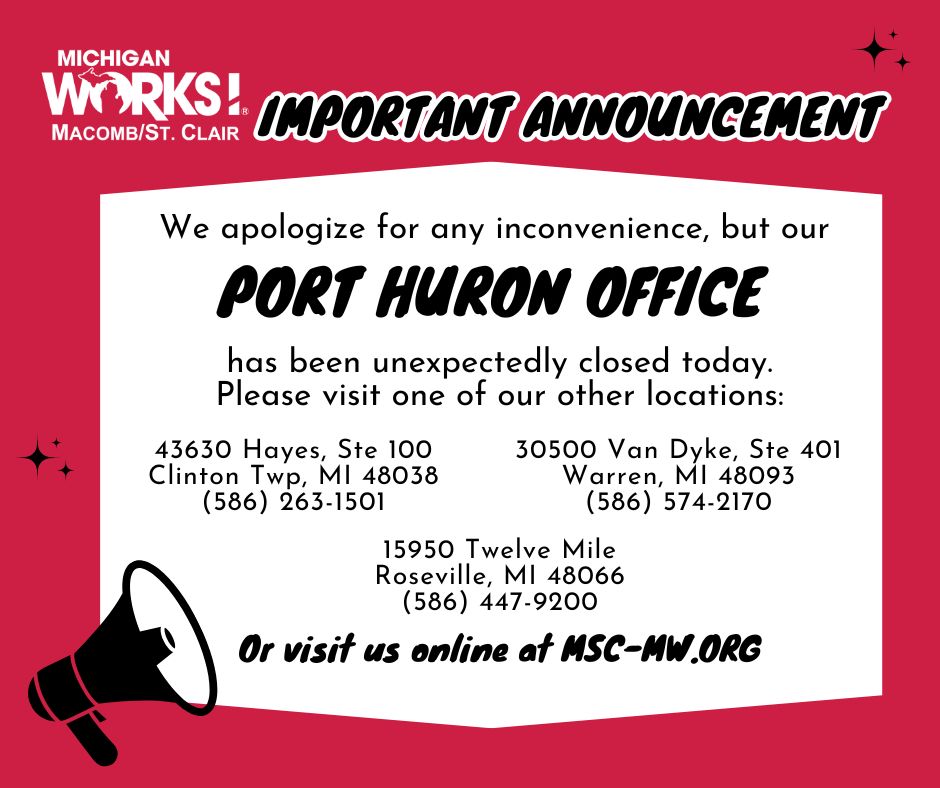 Michigan Works! Macomb/St. Clair tweet media