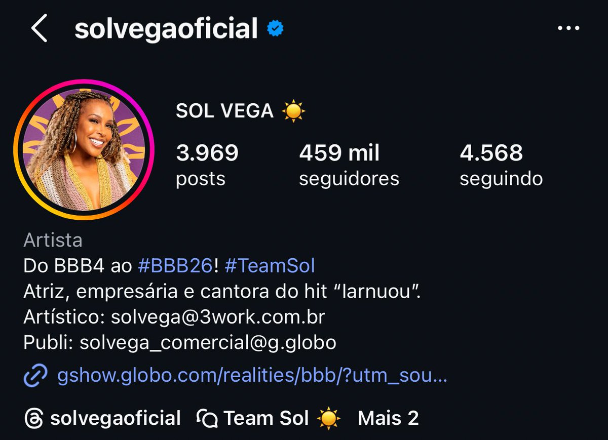 Amigos, sigam a Sol no IG: instagram.com/solvegaoficial…