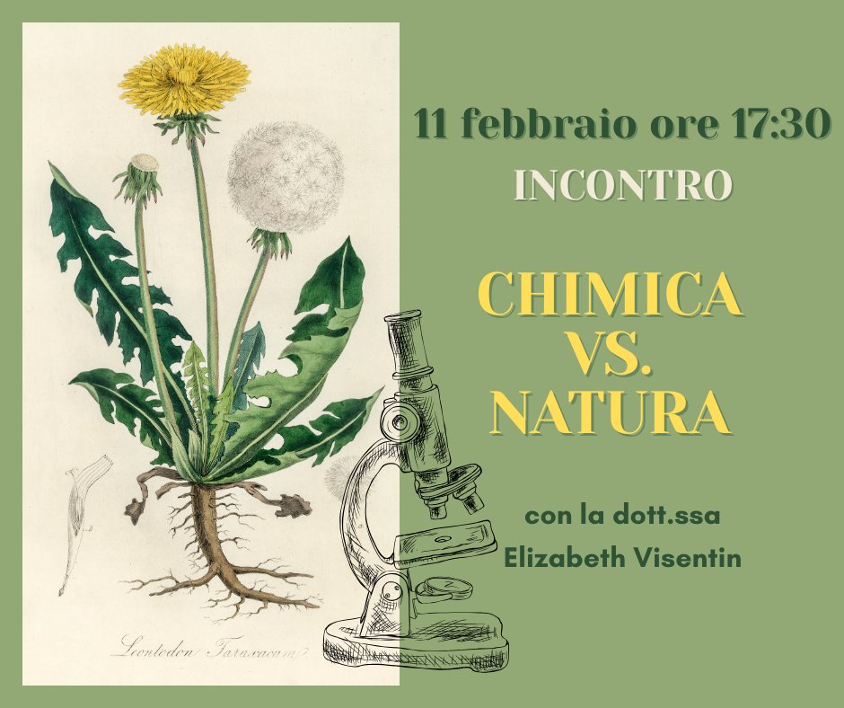 🌿💊 Incontro pubblico sulla salute
📅 Mercoledì 11 febbraio, ore 17:30
📍   Sala Tiziano Tessitori del #CRFVG
🎙️  dott.ssa Elizabeth Visentin: 𝘾𝙝𝙞𝙢𝙞𝙘𝙖 𝙫𝙨 𝙉𝙖𝙩𝙪𝙧𝙖
👉 organizzato dalla Biblioteca consiliare Livio Paladin
🎟   Ingresso libero