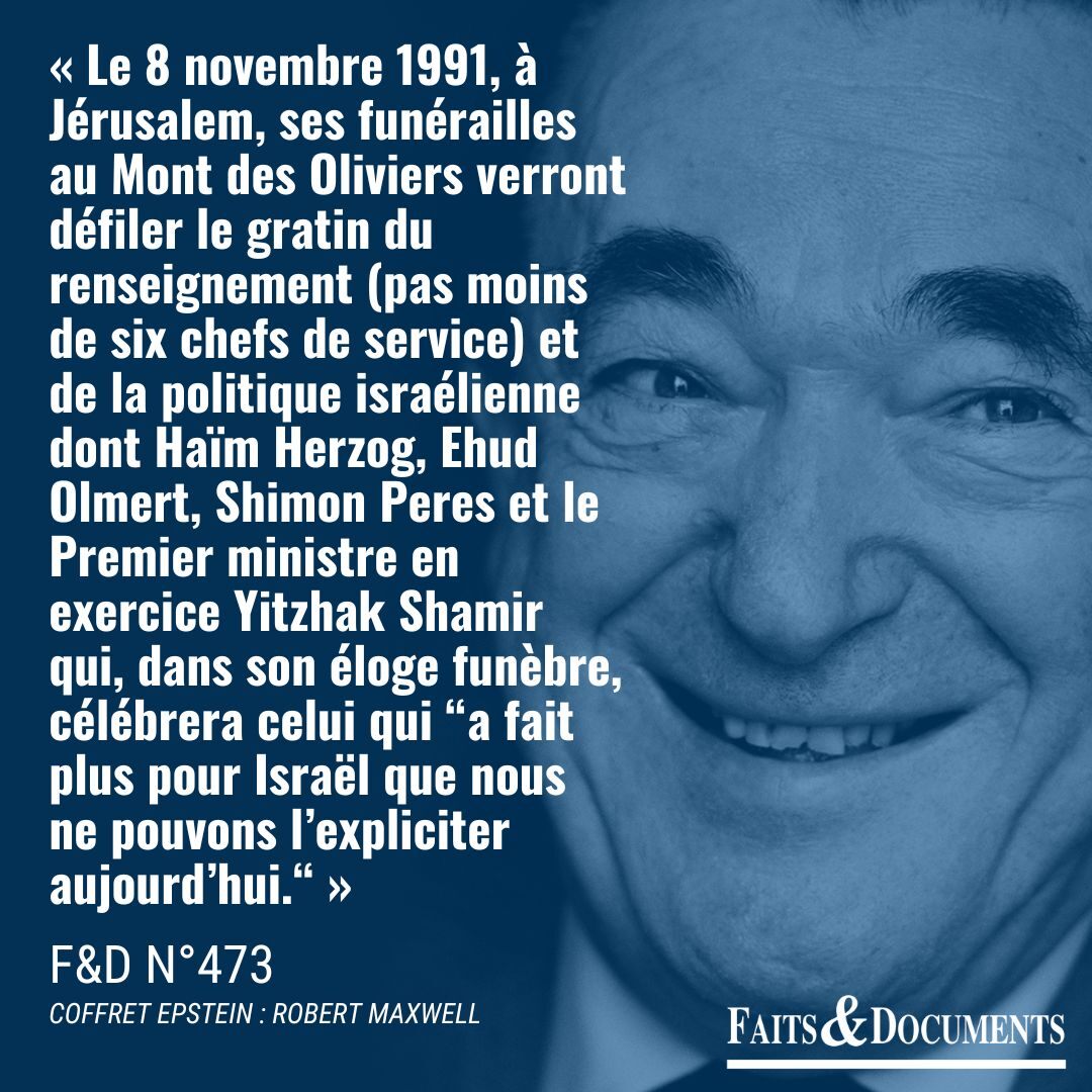 🔍 Qui était le père de Ghislaine Maxwell ?

Découvrez le 📂 dossier de 11 n°📰 F&amp;D consacré exclusivement au Livre Noir de Jeffrey Epstein ⬇️
faitsetdocuments.com/catalogue/le-l…
#Epstein #Mossad #Trump #Maxwell #Lang #Pedocriminalite #Chantage #Corruption #Kompromat #Clinton #PrinceAdrew