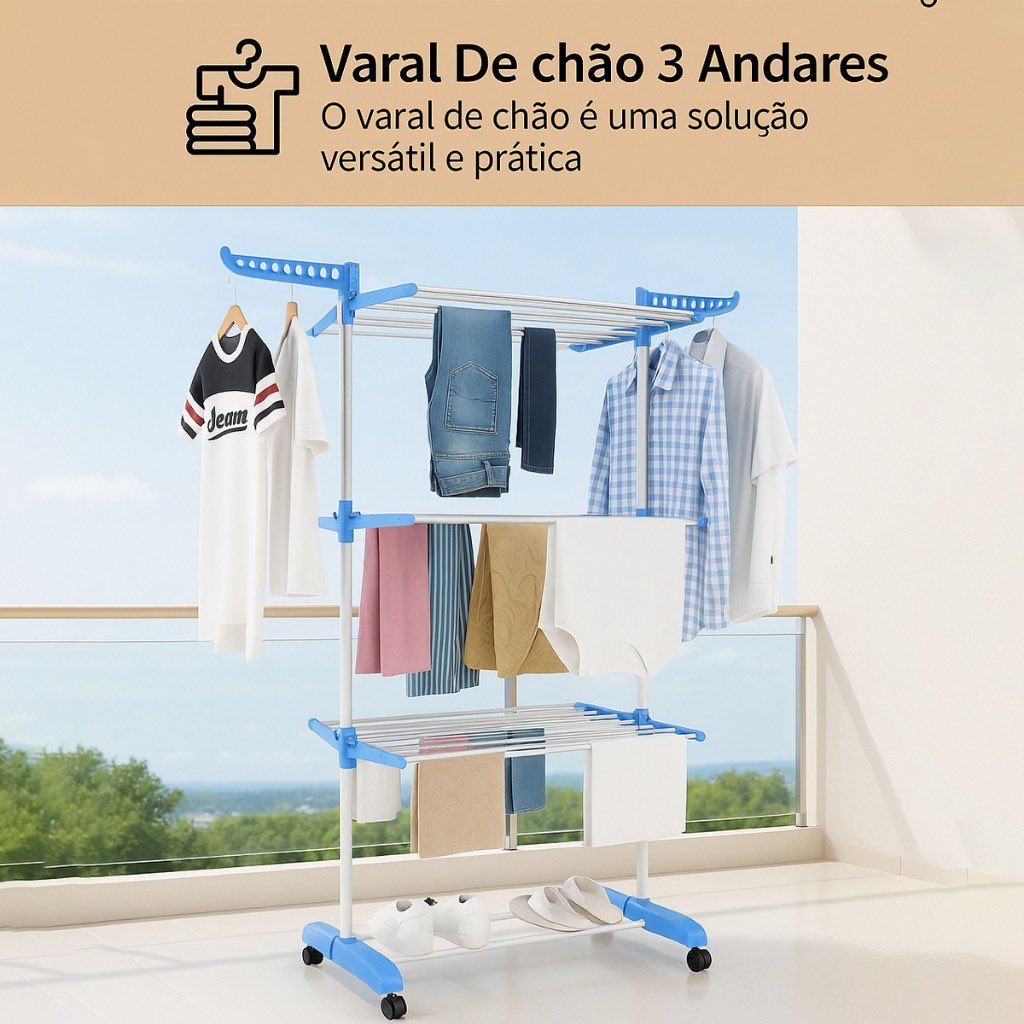 findsshpee's tweet photo. Varal de chão dobrável com 3 andares, perfeito pra roupas e até lingerie 👕✨

Portátil e prático — R$74,90!

#AchadosShopee #Organização #CasaPrática #VaralDobrável #ValeAPena 

https://t.co/THBkyNCQGw https://t.co/glKOOA2DBS