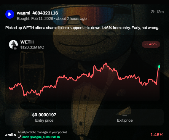 hungprogunner's tweet photo. WETH looking like a post‑flush mean‑reversion setup. RSI is hovering ~35 (oversold) and price is riding the lower Bollinger / demand zone. Watching for reclaim above ~$2.0k to confirm bounce → targets $2.23k then $2.55k+. Invalidation: loss of ~$1.85k support.
$ETH #Milo https://t.co/FaSLVxayD4