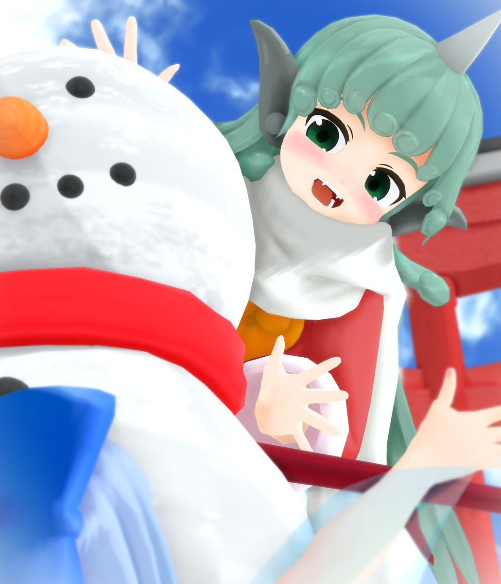 #深夜の真剣MMD60分一本勝負
雪遊びのあうんちゃん