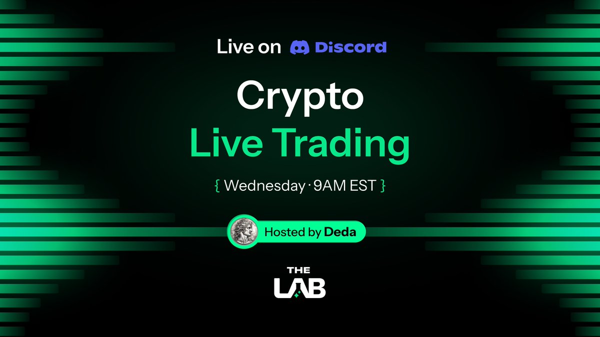 Live crypto session with <a href="/longdedashort/">Deda</a>.
Execution, positioning, and real-time decision-making.

9AM EST on Discord 🧪