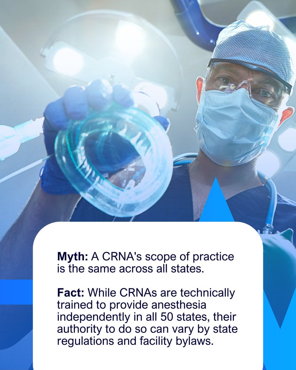 A CRNA’s scope of practice varies by state. In Massachusetts, local laws limit their ability to provide anesthesia independently. MANA advocates for full practice authority because your training should match your ability to care. 💡 #CRNA #MANA