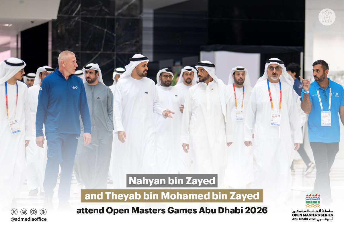 Nahyan bin Zayed and Theyab bin Mohamed bin Zayed have attended <a href="/omgad2026/">Open Masters Games Abu Dhabi 2026</a>, running until 15 February at various locations across Abu Dhabi, and commended the diversity of the competitions and the high-level of skills showcased by competitors.