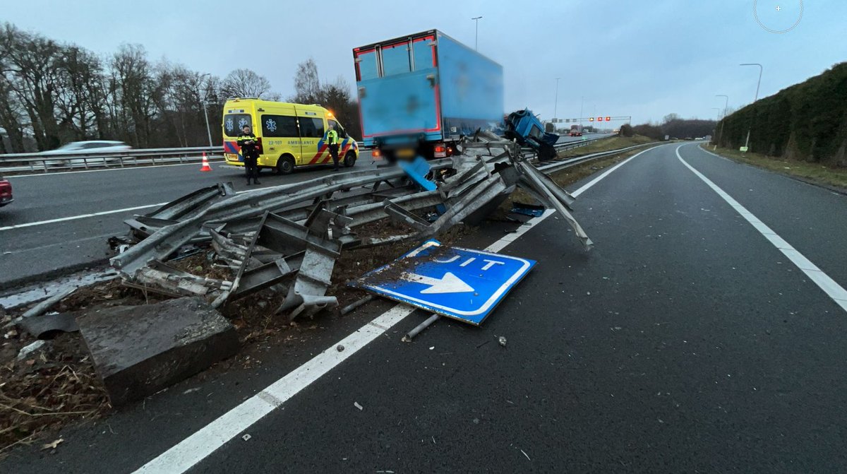 Ongeval op A2 richting Den Bosch bij Boxtel