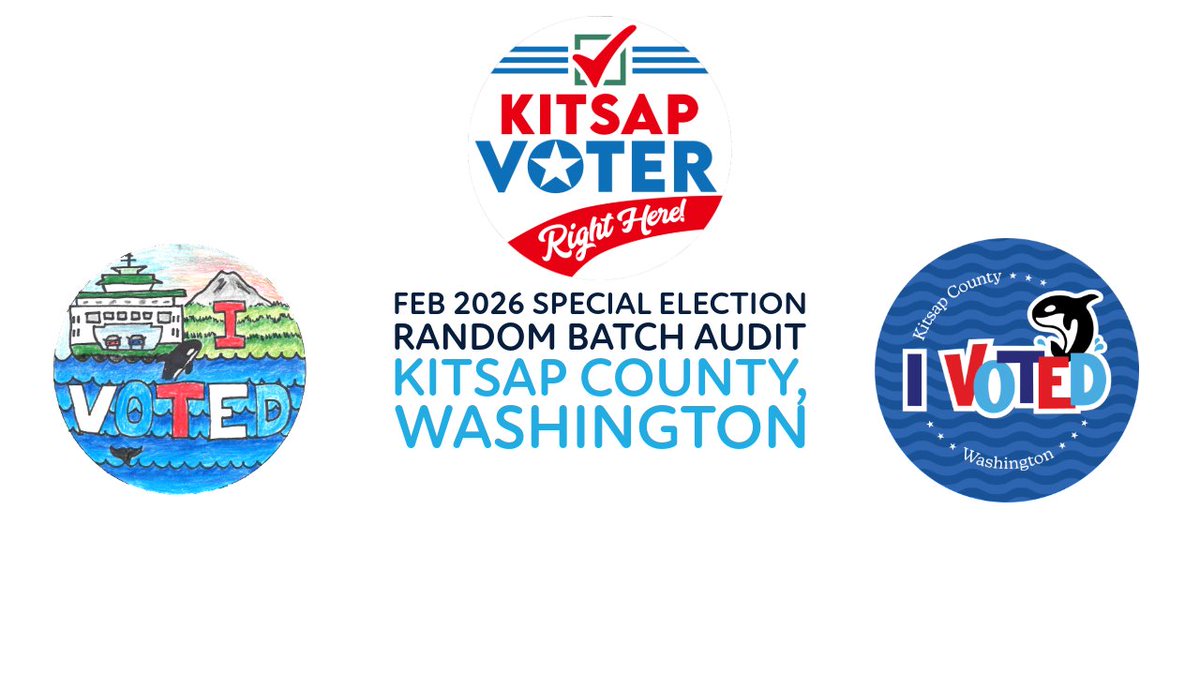 At 10 a.m. we will hand count randomly selected batches of ballots to make sure our tabulation system is counting ballots accurately. Go to kitsap.gov/elections to watch live.
