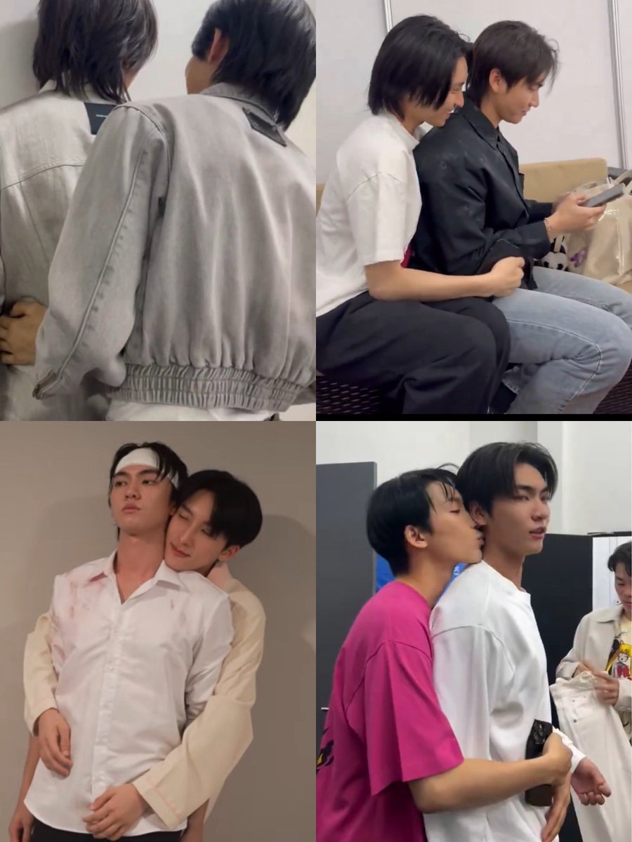 I loveeee how noeul’s actually REALLY CLINGY with boss and loves to snuggle up to him just as much as boss does but we’d see it mostly from staff cause on camera, in front of everyone he plays it cool 😆 he’s definitely a kon suay with hair so long it reaches chiang mai 🤣🤣🤣