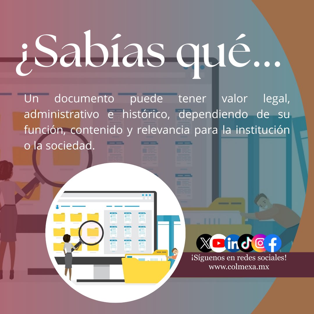 📌 ¿Sabías que…?

Un documento puede tener valor legal, administrativo e histórico al mismo tiempo.

Su importancia no depende solo del papel…
depende de su función, contenido y relevancia para la institución o la sociedad.