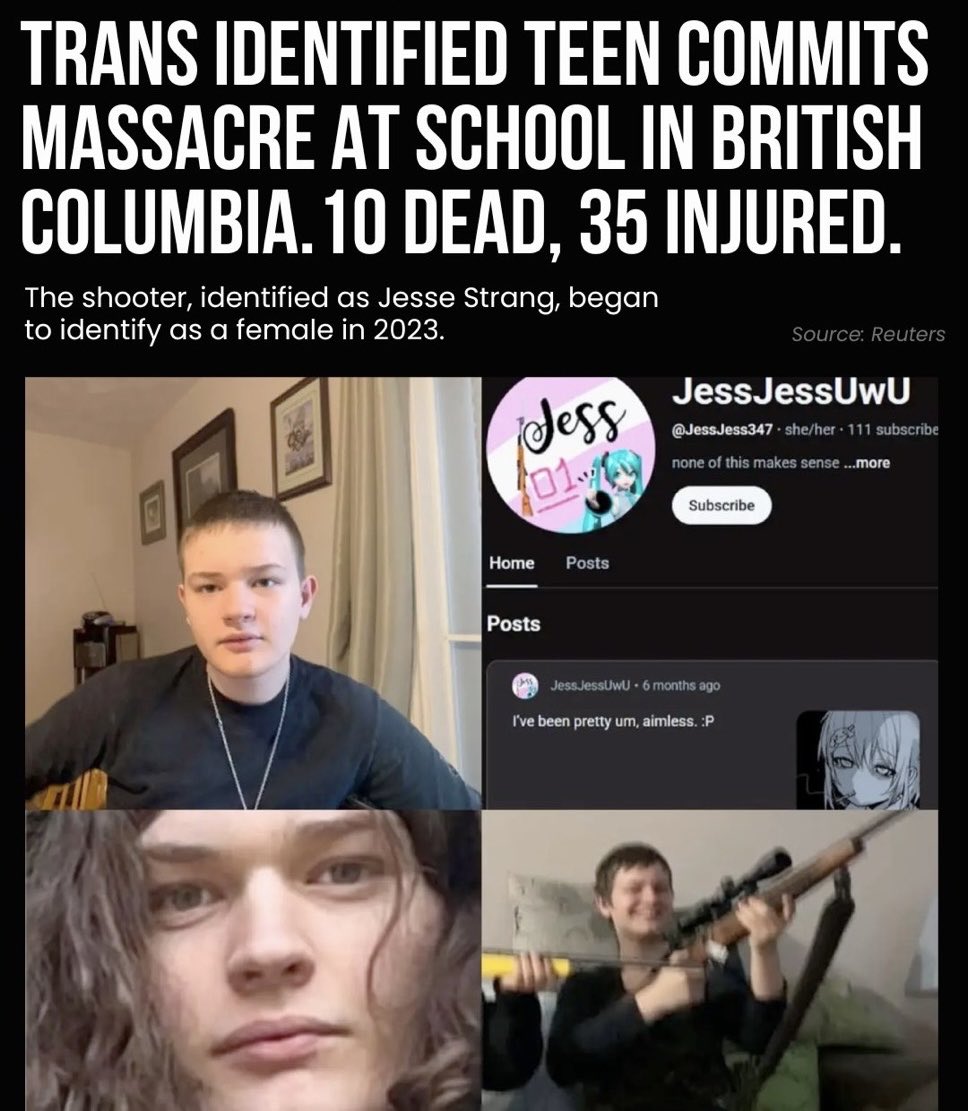 SlowToWrite's tweet photo. A society that encourages trans people to not value the bodies that God gave them shouldn’t expect them to value the bodies that God gave to others. https://t.co/kKh8MLJKP3