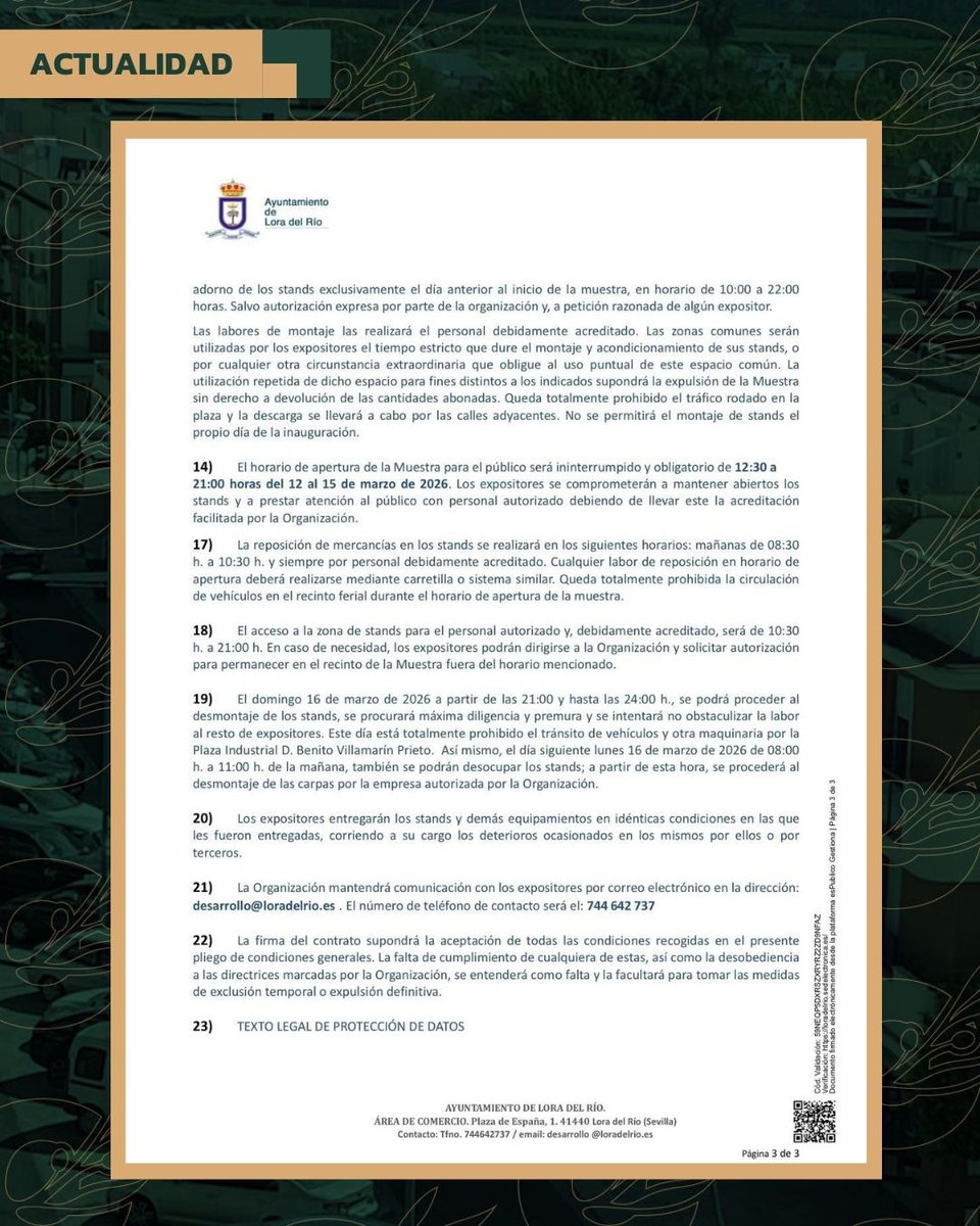 🚀 ¡Mercaxati 2026 ya está en marcha!

El <a href="/aytoloradelrio/">Ayto. Lora del Río</a>  ha presentado las bases de participación de Mercaxati – Con Sabor a Lora 2026.
📅 Asegura tu stand y no te quedes fuera.
Desde #AECLO animamos a nuestros asociados a ser protagonistas de esta edición.

#Mercaxati2026