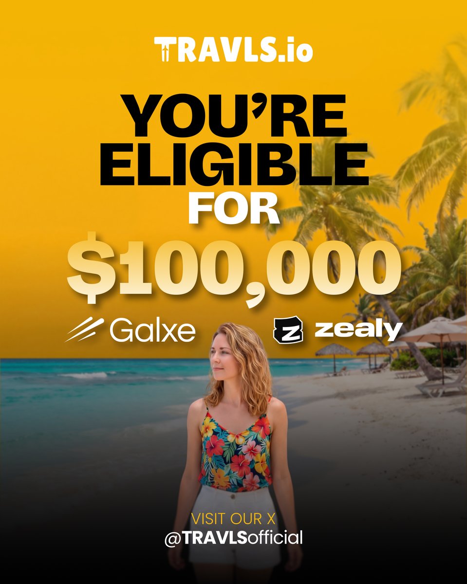 We’ve got $100,000 in $TRAVLS allocated across <a href="/zealy_io/">Zealy</a>  and <a href="/Galxe/">Galxe</a>  for the community.

Just complete the tasks, stay active, move up the leaderboard and secure your share. Ambassador program is coming soon

If you’ve been watching from the sidelines, this is your cue.

👉