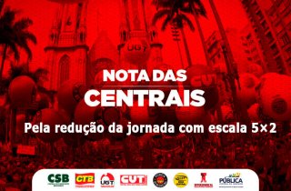 Nota unitária das Centrais Sindicais em defesa da redução da jornada de trabalho sem redução de salário e o fim da escala ama 6x1. <a href="/CUT_Brasil/">CUT Brasil</a>
cut.org.br/noticias/centr…