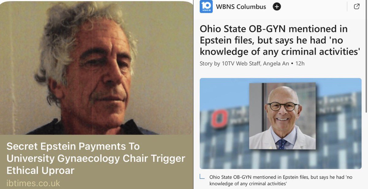 TheTNHoller's tweet photo. Speaking of Ohio State — we’re told Dr. Mark Landon, the gynecologist who was getting secret payments from Epstein, won’t last the week there.
How long til billionaire Les Wexner’s name comes off their building?
https://t.co/TPVmBnYfJY https://t.co/Wr7fy1Biyj