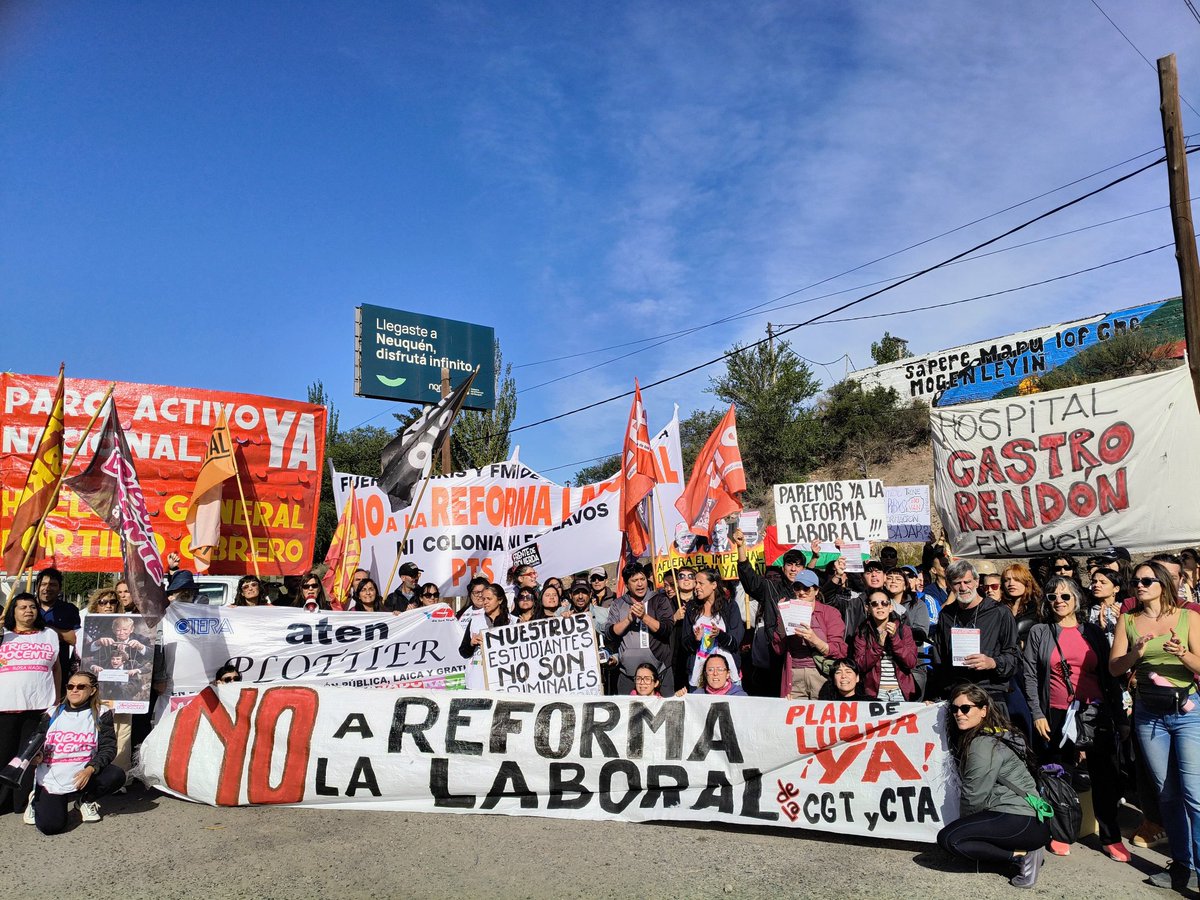 #Neuquén No a la reforma laboral.