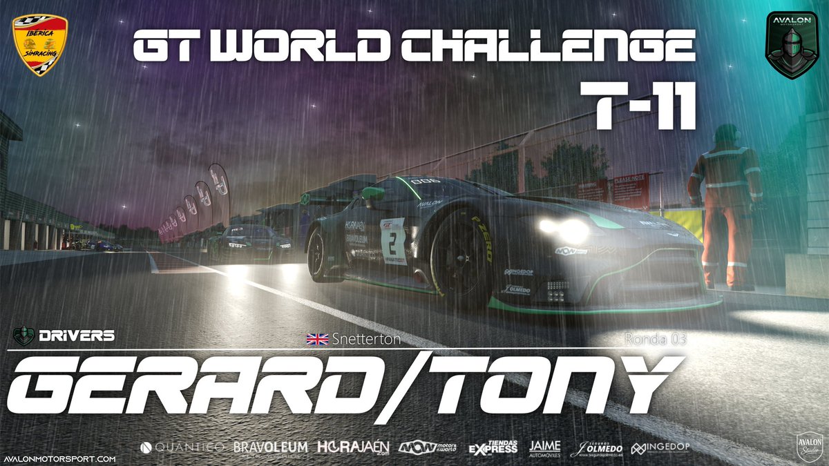 Mi señor y mi señora, prestad oído 📜⚔️

Por mandato de la Orden de Ibérica SimRacing, se convoca justa de carros de hierro y fuego en tierras lejanas:

Campeonato: Ibérica SimRacing – Temporada XI, División II
Campo de batalla: Circuito de Snetterton
Corceles de guerra: Bestias