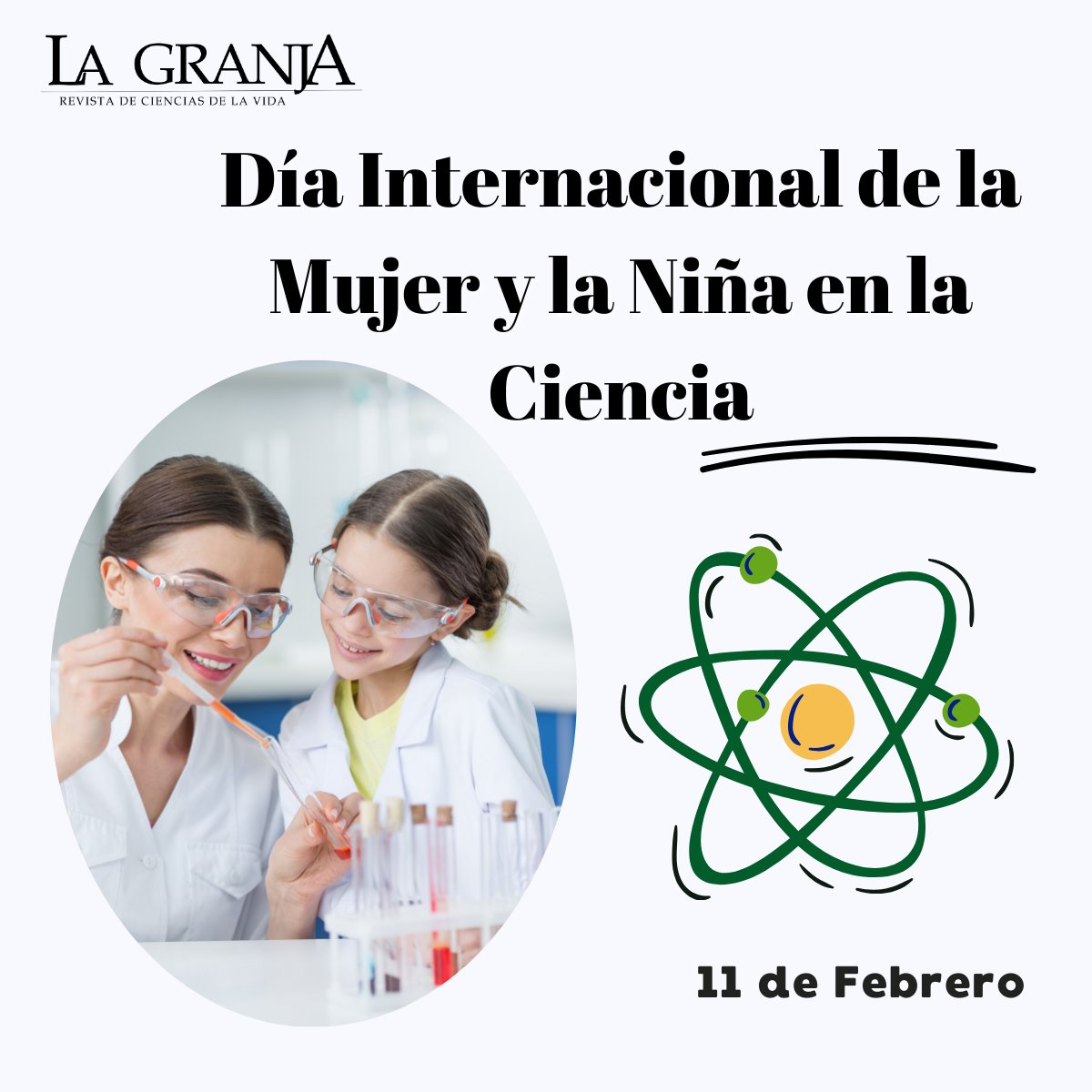Hoy, 11 de febrero, conmemoramos el Día Internacional de la Mujer y la Niña en la Ciencia. Esta fecha nos recuerda la importancia de promover una mayor participación, inclusión y liderazgo de las mujeres y niñas en la ciencia, la tecnología y la investigación.
#RevistaLaGRANJA