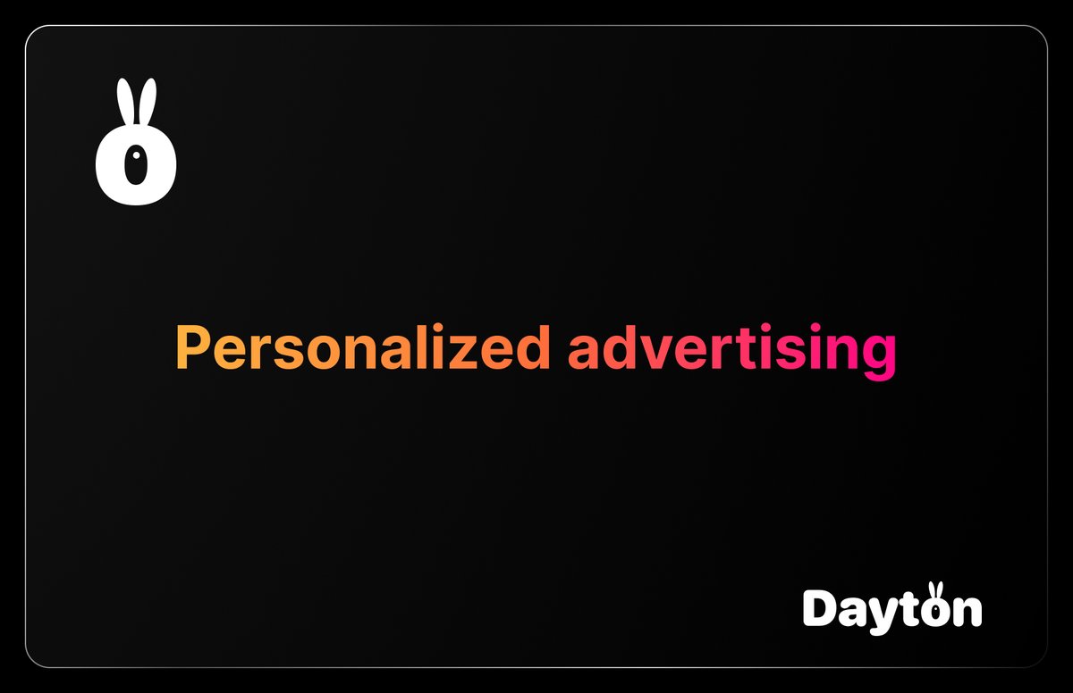 DaytonApp's tweet photo. Brands pay to reach people who care.

Dayton delivers analytics:
interests
behavior
meetup frequency

Targeted ads without spam.

#AdTech #Web3 https://t.co/2E7LEgCxZN